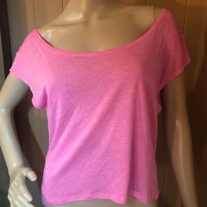 Victoria's Secret Pink Lace Back Tee SM